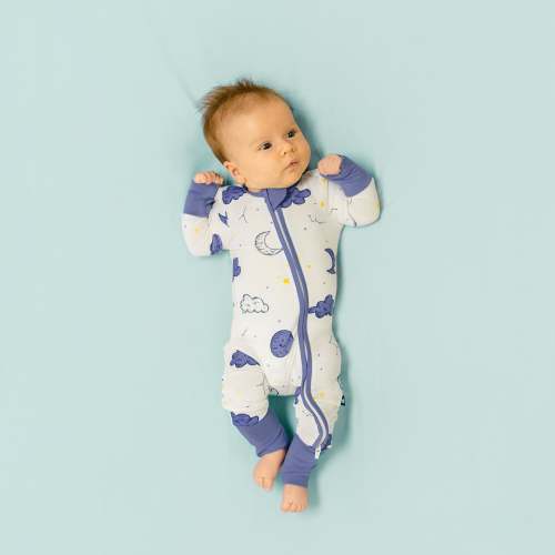Convertible Footed Romper in Dreamy Skies