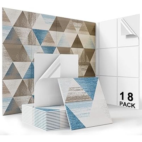 BUBOS 18 Pack Art Acoustic Panels Soundproof Wall Panel,11.8X11.8 Inches Sound Absorbing Panel,Self-adhesive Decorative Acoustical Wall Panels, Acoustic Treatment for Home Office(Infinite Loop)
