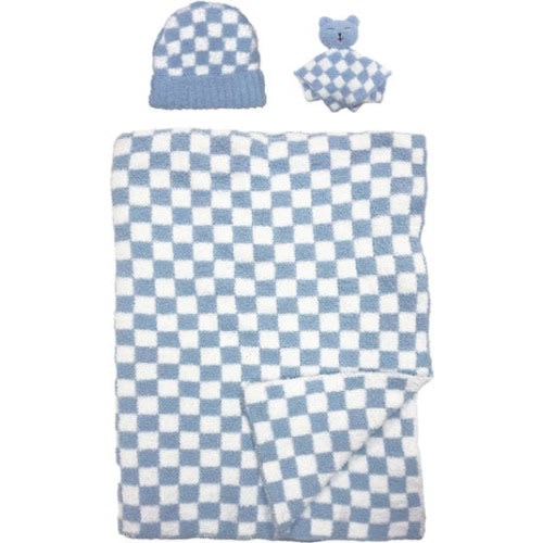 Toby Cozy Check Chenille 3-Piece Blanket Set | Nordstromrack
