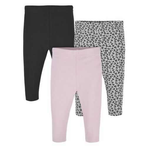 Gerber Infant & Toddler Girls Premium Leggings, 3-Pack, Color: Cheetah, Size: 3-6 months