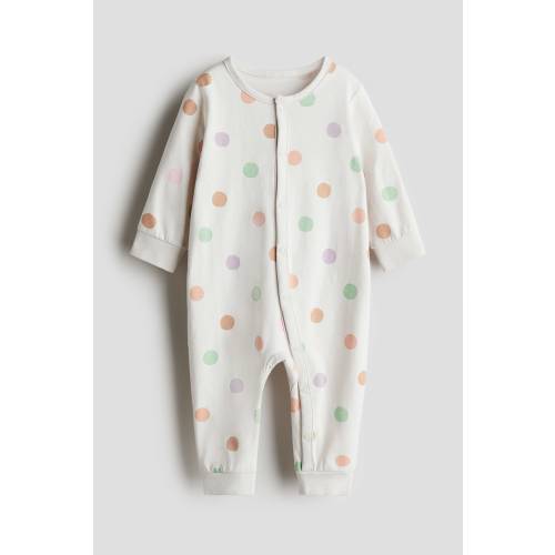 PRINTED COTTON PAJAMA JUMPSUIT