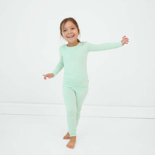 Pastel Green Two-Piece Pajama Set
