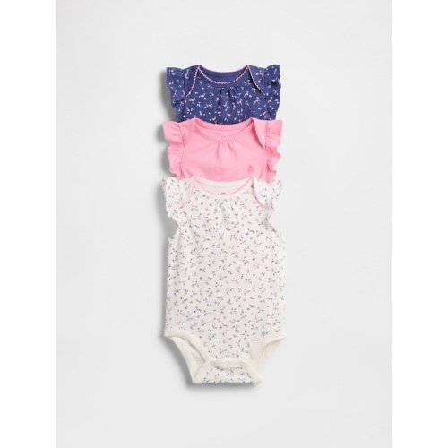Baby First Favorites Organic Cotton Ruffle Bodysuit (3-Pack)