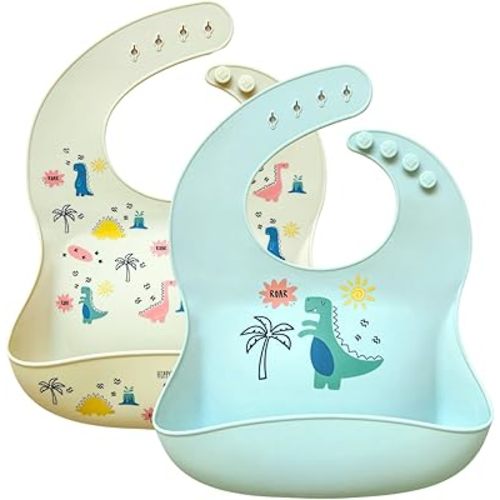 Hippypotamus Silicone Baby Bibs - Soft Waterproof Bibs for Babies & Toddlers