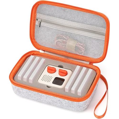 Case Compatible with Yoto Mini Kids Bluetooth Audio Player, Travel Carrier, Kids Toy Storage Organiser, and Tidy Mini Card Storage (Felt gray)