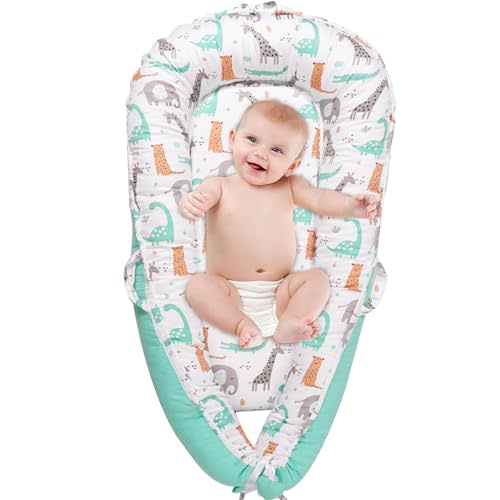 Viviland Baby Lounger for Newborn Breathable & Portable Infant Lounger Cover, Dinosaur