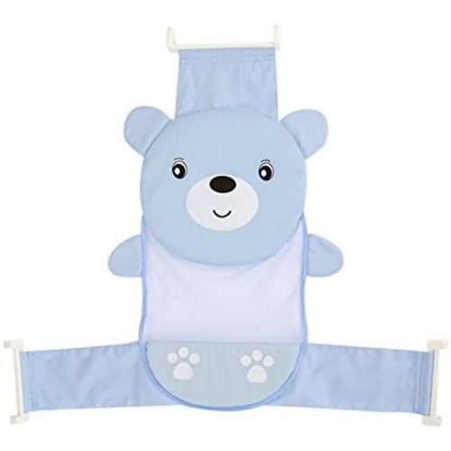 Unetox Baby Bath Tub Support Anti-Slip Soft Bath Net Bathtub Sling Bear Shower Mesh Bathing Cradle for Tub - Blue