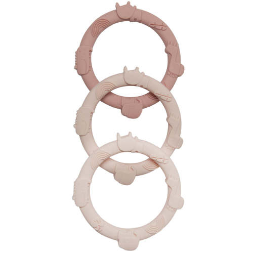 Loulou Lollipop Wild Teething Ring Set - Pink