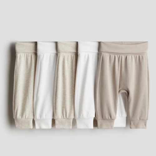 5-PACK FOLDOVER-WAIST PANTS