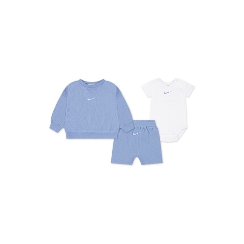 Essentials Sweatshirt, Shorts & Bodysuit Set, 9M