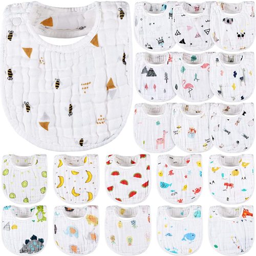 20 Pcs Muslin Bibs