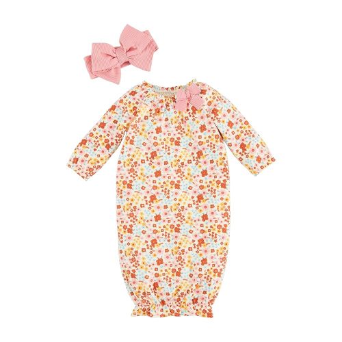 Mud Pie Baby Fall Floral Take-Me-Home Set; 0-3M
