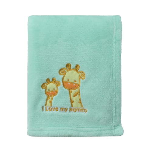CREVENT 30''X40'' Light Cozy Plush Fluffy Warm Fleece Stroller Baby Blanket for Girls Boys Infant Toddler's Crib Cot Stroller - Green Giraffe