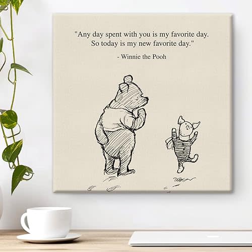 Winnie the Pooh Quote Wall Art (8"x8")
