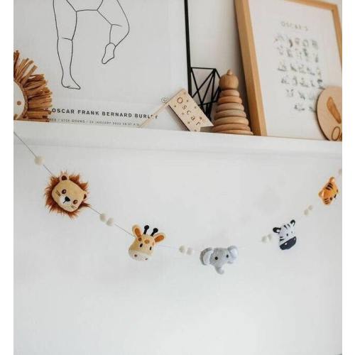 Safari Garland Safari Bunting Nursery Bunting Safari Nursery Decor Kids Bedroom Decor Gift for new baby Baby shower gift neutral Nursery dec