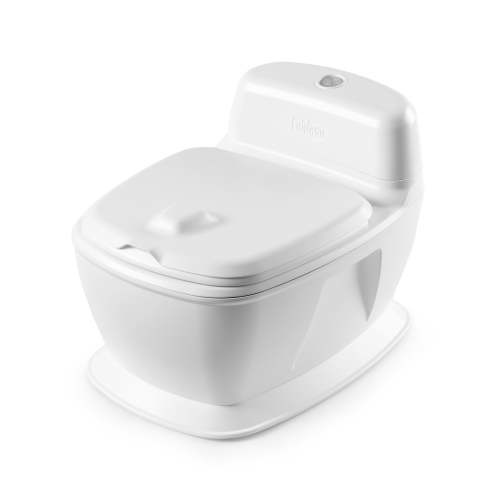 Chicco Toddler Training Toilet with Removable Bowl, Lights & Flushing Sounds - White, New