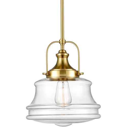 Modern Schoolhouse Pendant Light Fixtures Brass Hanging Light for Kitchen Island