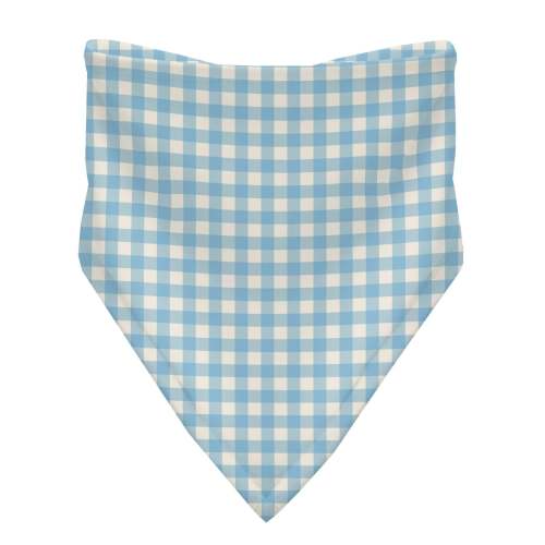 Print Bandana Bib in Seaside Blue Gingham