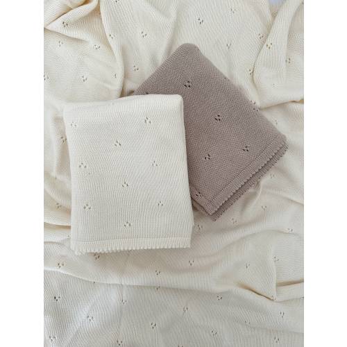 Pointelle Knitted Baby Blanket | Heirloom Baby Blanket | Baby Blanket | Baby Shower | Newborn Gift | Knitted | Gender Neutral |Nursery Decor