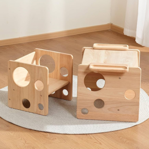 Woodtoe Montessori Weaning Table and Chair Set, Toddler Table and Chai