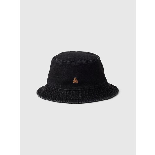 Toddler Denim Bucket Hat in grey wash, size: S/M