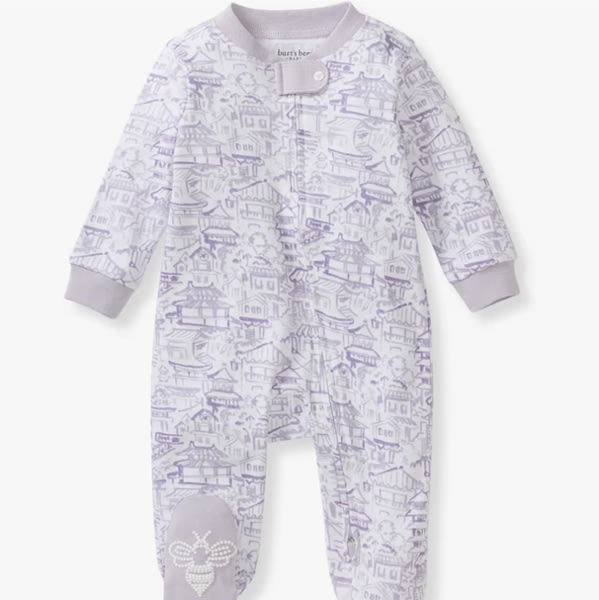 3-6mo Burt's Bees Baby Girls' Organic Cotton Sleep and Play Footed Pajamas