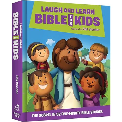 Laugh and Learn Bible for Kids: The Gospel in 52 Five-Minute Bible Stories Hardcover – September 10, 2019