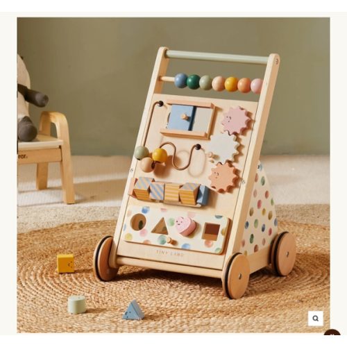 Tiny Land® Versatile Natural Wooden Baby Walker