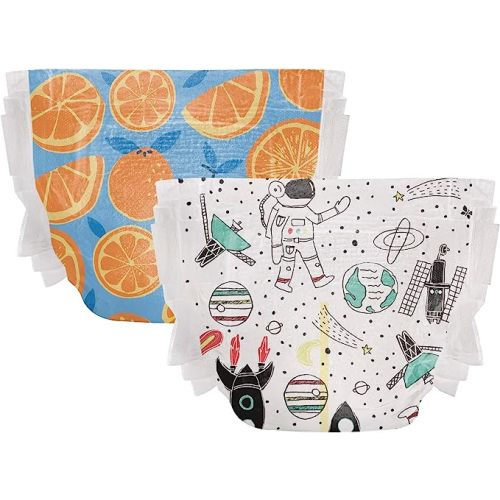The Honest Company Clean Conscious Diapers for Sensitive Skin | Hypoallergenic, Fragrance Free | Gender Neutral Prints | Club Box, Size 4 (22-37 lbs), 54 Count