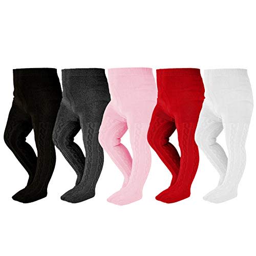 EPEIUS Baby Girl Tights Thick Cable Knit Leggings Stockings Cotton Pantyhose for Newborn Infant Toddler 3/4/5/6 Pack