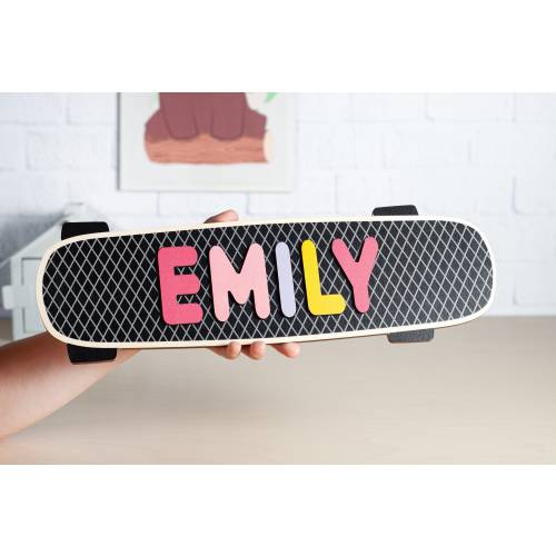 Baby Boy Name Puzzle, Skateboard Name Puzzle With Pegs, Toy For Toddler, Montessori Toys, Baby Boy Gift Personalized, 1St Birthday Gift,