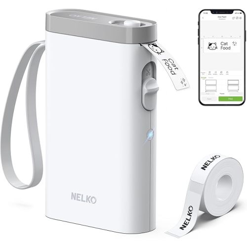 Label Maker Machine with Tape, P21 Bluetooth Label Printer, Wireless Mini Label Makers with Multiple Templates for School Office Home, White