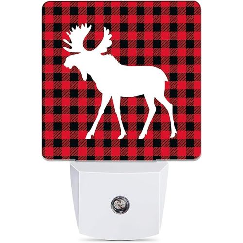Red Moose Dusk to Dawn Night Light, Auto Sensor Lamp Home Indoor Stairway Kitchen Corridor, Night Lights Plug into Wall Decor, Boys Girls Women Men Room Gifts