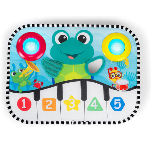 Baby Einstein Ocean Explorers Neptune's Kick & Explore Musical Kick Pad & Crib Toy, Tummy Time Mat, Learning Toy, for Ages 0 Months and up