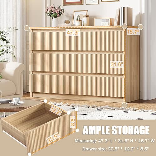 6 Drawer Dresser for Bedroom | Wood