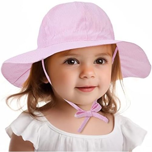 Zando Baby Sun Hat UPF 50+ Toddler Sun Protection Bucket Hats for Boys Girls Infant Wide Brim Beach Hat Baby Bucket Hat 0-4T