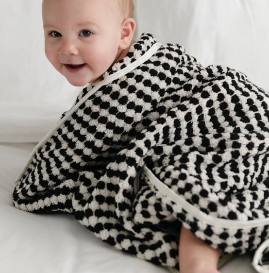 Black & White Cotton Baby Towel