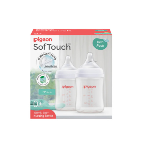 SOFTOUCH BPP BOTTLE PP TWIN PACK 160ML – Pigeon Australia