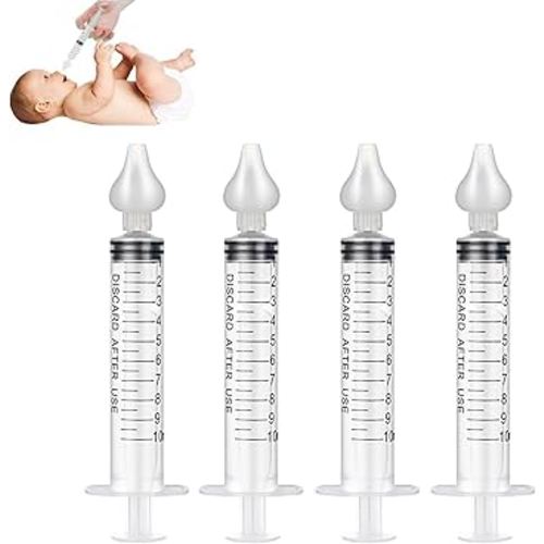 Baby Nasal Aspirator, Sinus Rinse System Professional Baby Nasal Irrigator- Portable Infant Nose Cleaner Quick Rinse Device for Newborn Infants Kids Children- BPA Free More Convenient, 4 Packs 1