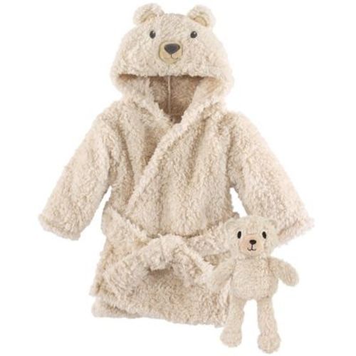 Hudson Baby Plush Bathrobe And Toy Set, Cozy Bear, One Size