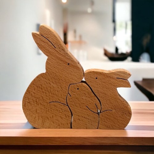 Adorable Wooden Bunny Puzzle Nursery Decor . First Time Mom - Etsy