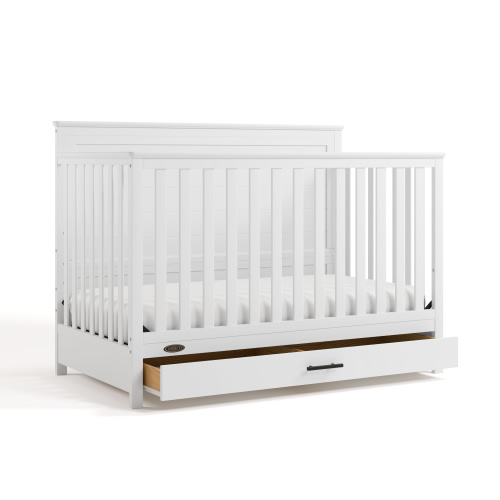 Graco Tristan Convertible Baby Crib with Drawer, White