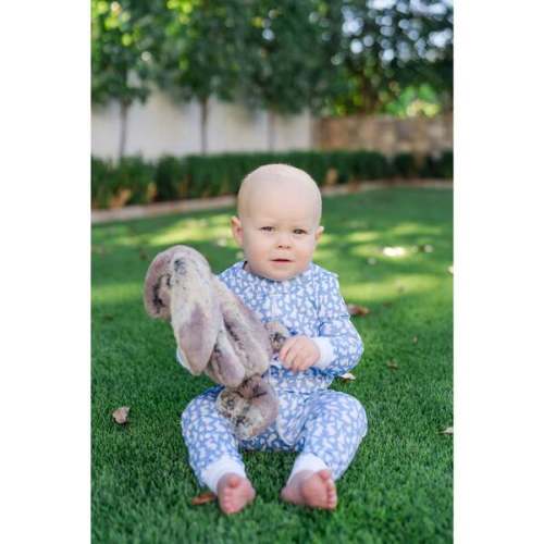 Parker Boys' Zipper Pajama, Easter Time Blue - Lila + Hayes | Maisonette