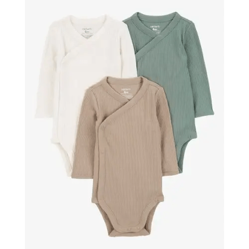 Baby 3-Pack Side-Snap Bodysuits - Carter's | Carter's