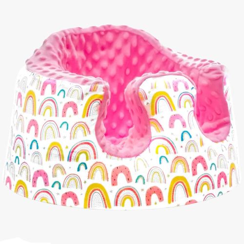 Seat Cover Compatible with Bumbo Baby Floor Seat, Soft Cotton Cozy Baby Seat Cover, Breathable Seat Cover for Baby Girl Boy Infant, Only Compatible with Bumbo Seat