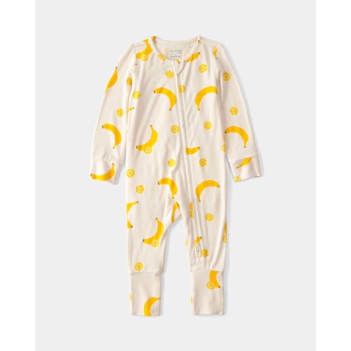 3 Month: Baby Banana PurelySoft Sleep & Play Pajama - Yellow/Cream | Carter's