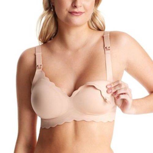 Momcozy Jelly Strip Nursing Bra - Beige - M