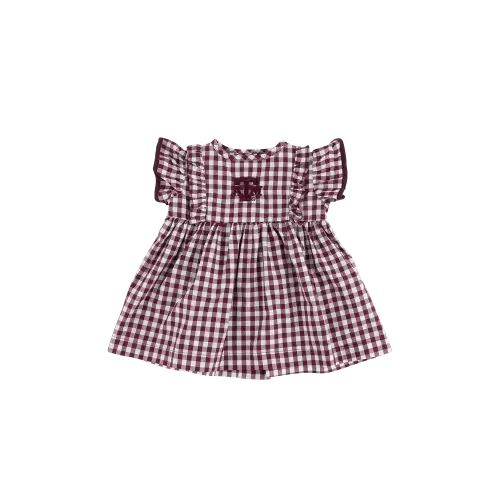 Texas A&M Collegiate Outfitters Infant Gingham Ruffle Dress - Maroon