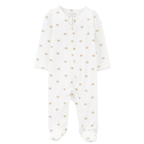 Sleep & Play Pajamas - Ivory Snail