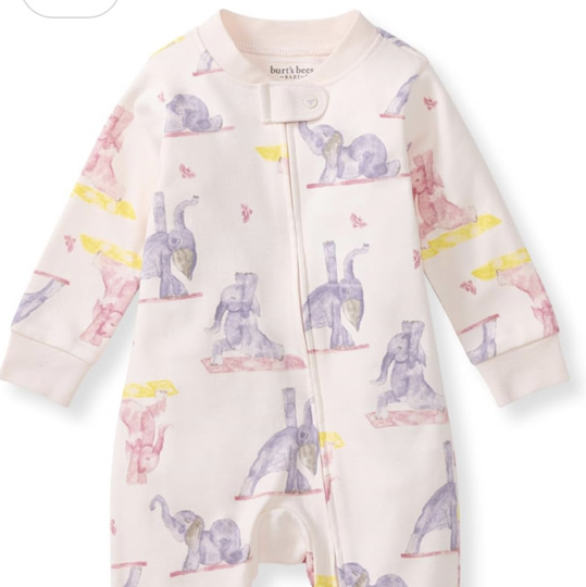 Burt's Bees Baby Girls' Organic Cotton Sleep and Play Footed Pajamas